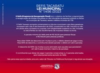 REFIS TACARATU LEI MUNICIPAL - N° 1.456 /2023